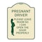 Signmission Pregnant Driver Please Leave Room So I Can Open Door Properly Alum Sign, 24" x 18", TG-1824-23275 A-DES-TG-1824-23275 - alternate 1